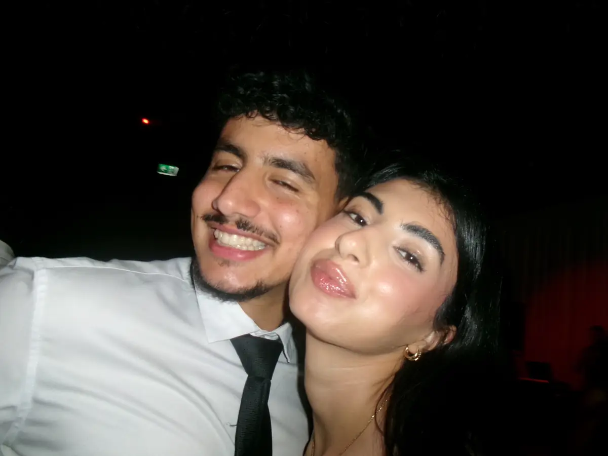 Salwa and Marchi cheek to cheek